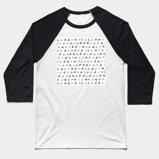 Panda Pattern Baseball T-Shirt by soltib